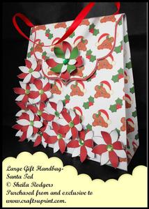 Large Gift Handbag - Santa Ted