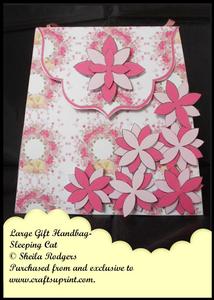 Large Gift Handbag - Sleeping Cat