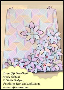 Large Gift Handbag - Wavy Ribbons