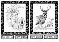 Monochrome Deer Toppers