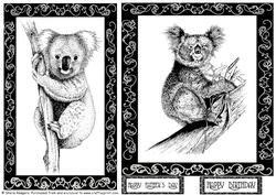 Monochrome Koala Bear Toppers