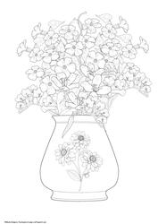 Digital Stamp - Vase of Flowers 5