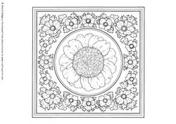 Digital Stamp - Framed Peony
