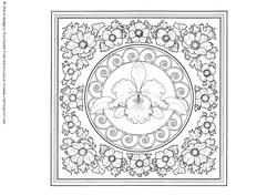 Digital Stamp - Framed Orchid