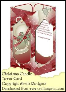 Tower Card - Christmas Candle