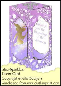 Tower Card - Lilac Sparkles