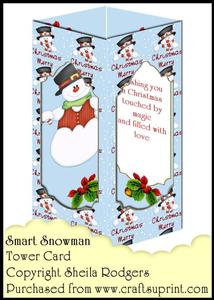 Tower Card - Smart Snowman