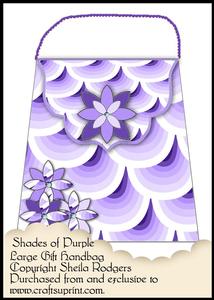 Large Gift Handbag - Shades of Purple
