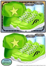 Green Trainers and Cap