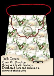 Large Gift Handbag - Holly Cottage
