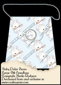 Large Gift Handbag - Baby Polar Bears