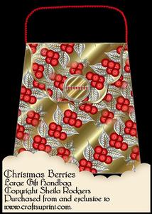 Large Gift Handbag - Christmas Berries