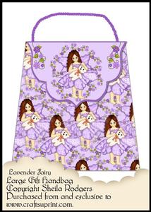 Large Gift Handbag - Lavender Fairy