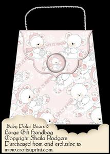Large Gift Handbag - Baby Polar Bears 2
