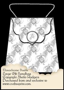 Large Gift Handbag - Monochrome Bauble