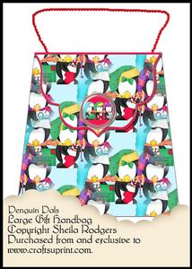 Large Gift Handbag - Penguin Pals