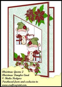 Christmas Dangler Card - Christmas Gnome 2