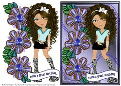 Emo Girl with Flowers 2