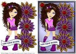 Emo Girl with Flowers 3