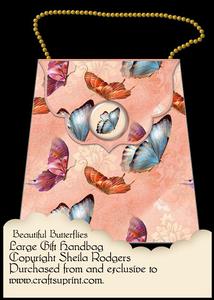 Large Gift Handbag - Beautiful Butterflies