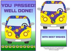 Yellow Camper Van Driving Test
