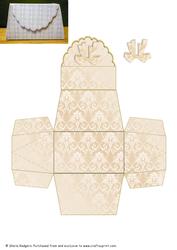 Small Favour Box - Cream Damask