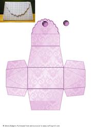 Small Favour Box - Pale Pink Damask