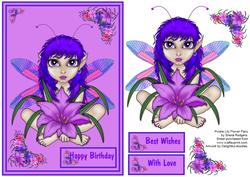 Purple Lily Flower Fairy