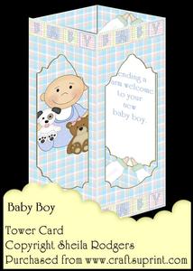 Tower Card - Baby Boy