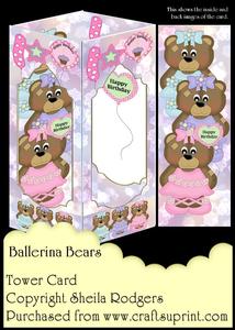 Tower Card - Ballerina Bears