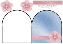 Flapper Hat - Blue and Pink
