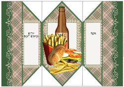 Diamond Fold Card - Beer and Burger 1