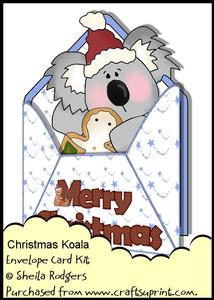 Envelope Card Kit - Christmas Koala