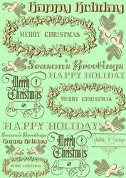 Christmas Text Backing Paper - Green
