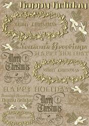 Christmas Text Backing Paper - Grungy