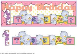 Large Dl Card - Bird Blocks - 1 Today