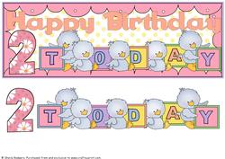 Large Dl Card - Bird Blocks - 2 Today