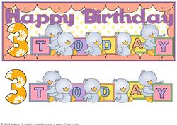 Large Dl Card - Bird Blocks - 3 Today