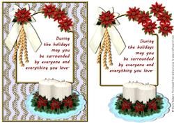 Traditional Christmas - Candles and Poinsettias