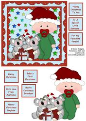 Christmas Baby with Toy Koalas
