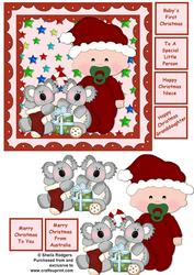 Christmas Baby with Toy Koalas 2