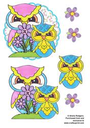 Scalloped Topper - Owls 3