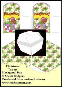 Hexagonal Box - Christmas Tweets
