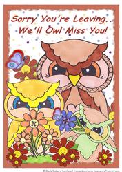 A4 We'll Owl Miss You 2