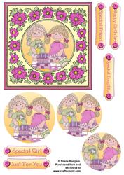 Flower Frame Girls 1
