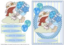 Sitting Susie Has Blue Balloons