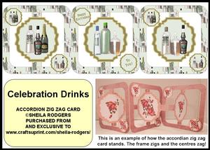 Accordion Zig Zag Card - Celebration Drinks
