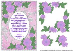 Lilac Flowers Valentine Card