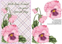 Pansy Card for Friend