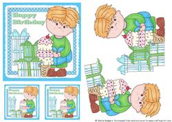 Birthday Boy with Gift Tags 2